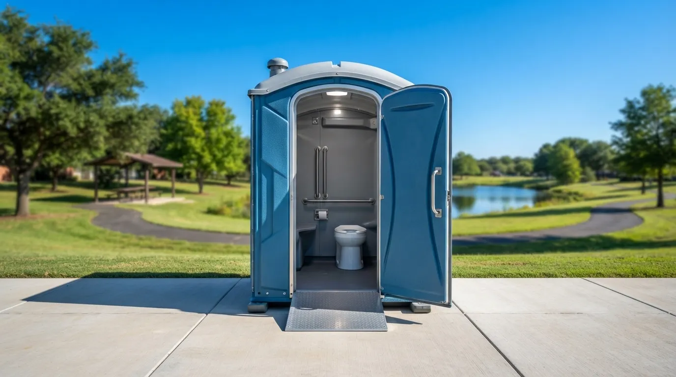 ADA accessible porta potty from our Davie fleet